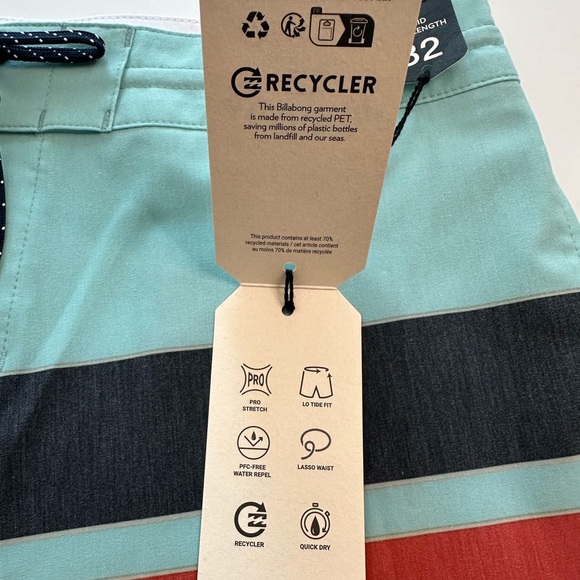 Billabong Spinner Lo Tide 18" Boardshorts NWT Men’s Size 32 - Picture 10 of 14